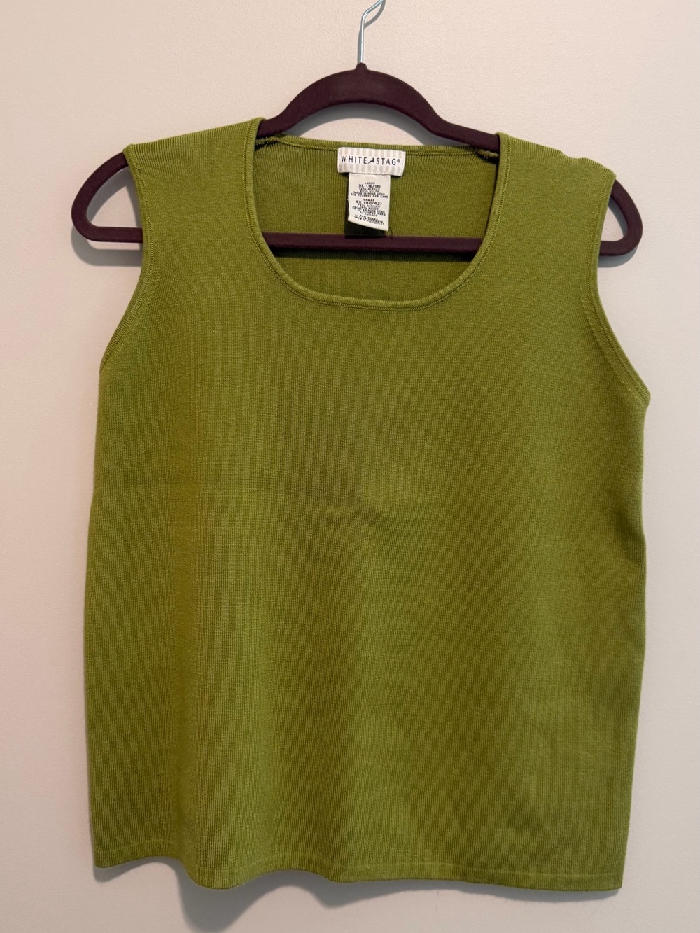 White Stag Chartreuse Knit Tank Top
